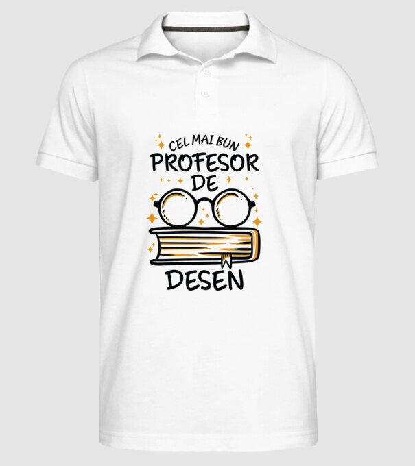 Cel mai profesor de desen model alb pe tricou