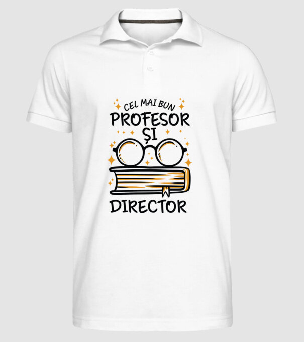 Cel mai profesor director model alb pe tricou