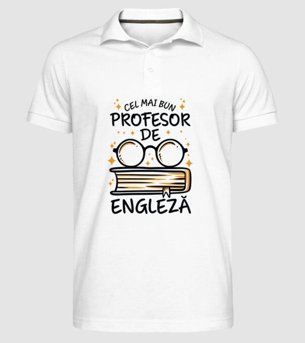 Cel mai profesor engleză model alb pe tricou