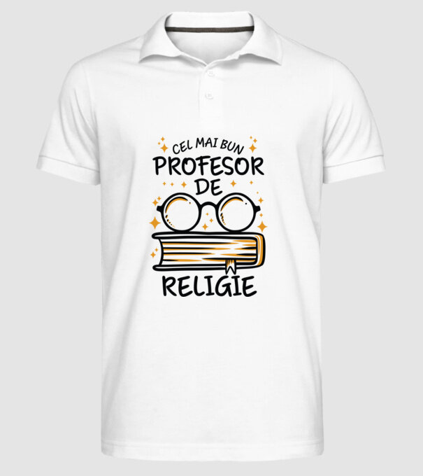 Cel mai profesor religie model alb pe tricou