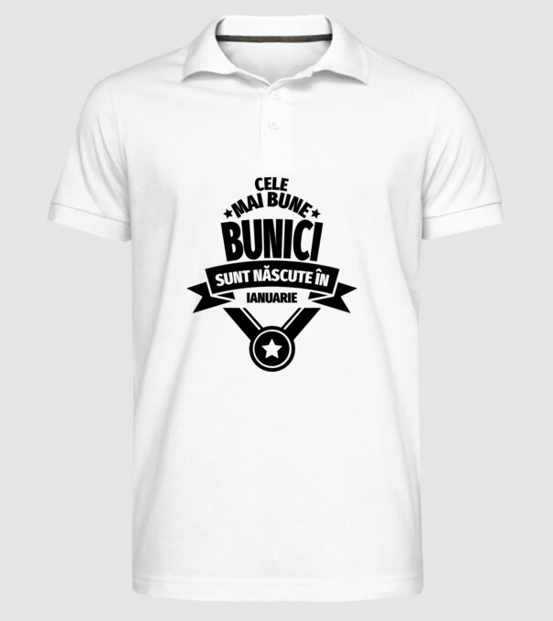 Cele mai bune bunici sunt născute în ianuarie. model alb pe tricou