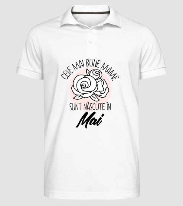 Cele mai bune mame sunt născute în Mai model alb pe tricou