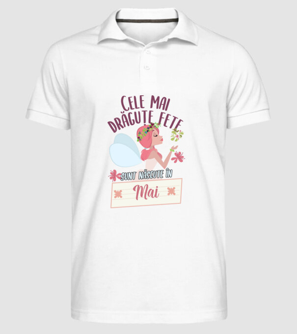 Cele mai drăguțe fete sunt născute în mai. model alb pe tricou
