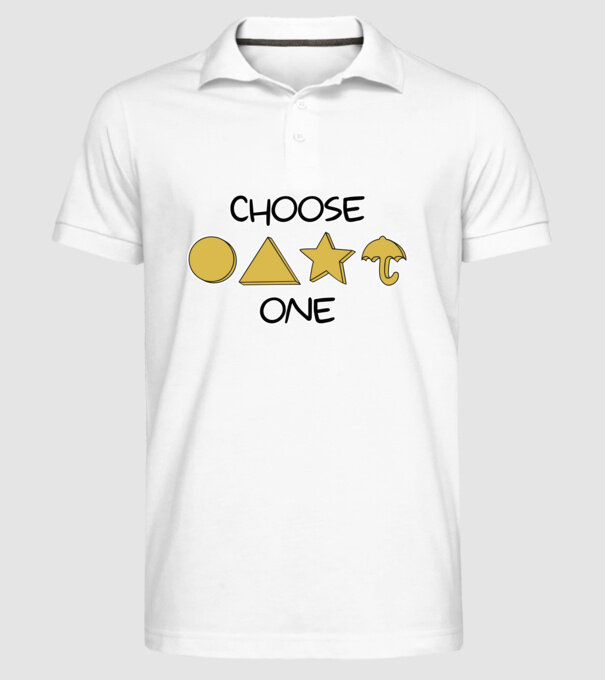 choose one squid game model alb pe tricou