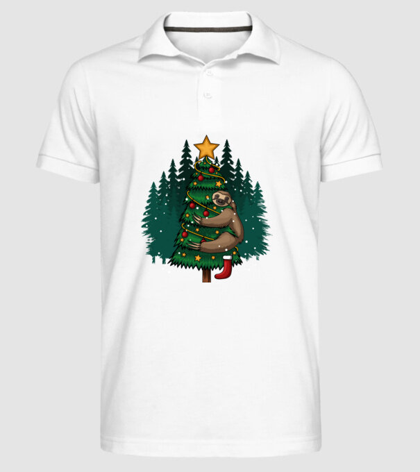 Christmas model alb pe tricou