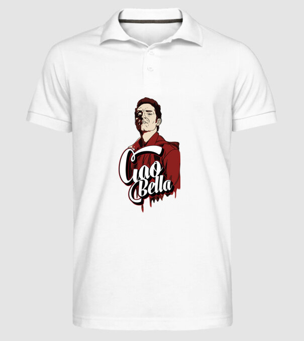 ciao bella berlin model alb pe tricou