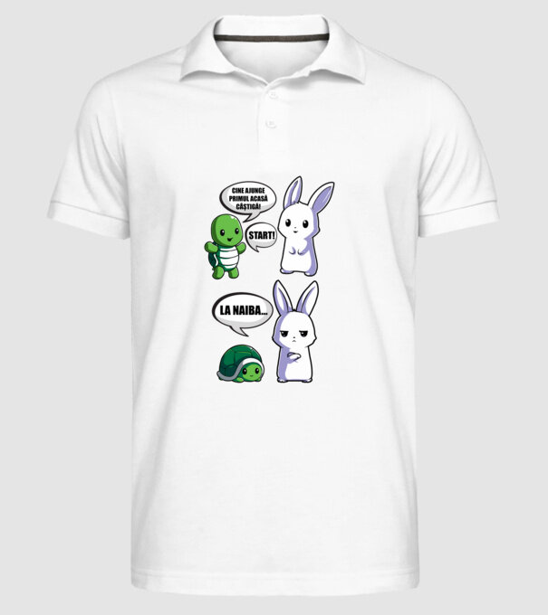 cine ajunge primul acasă câștigă! - start! - la naiba... model alb pe tricou