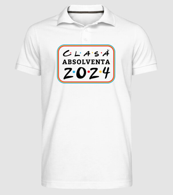 Clasă absolventă friends model alb pe tricou