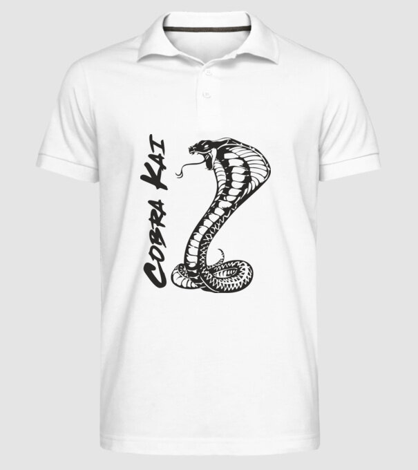 cobra kai black model alb pe tricou