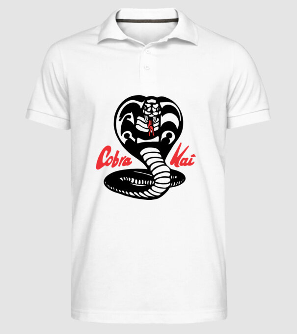 cobra kai classic logo model alb pe tricou