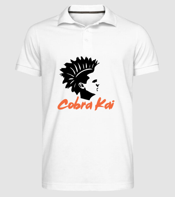 cobra kai punk model alb pe tricou