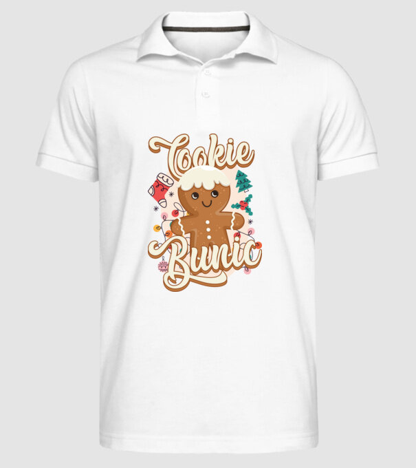 Cookie bunic model alb pe tricou