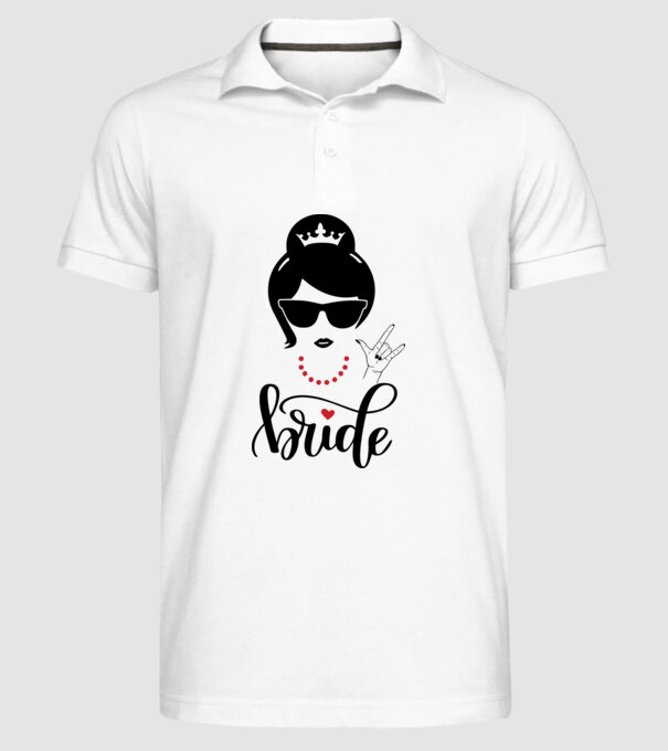Cool Bride model alb pe tricou