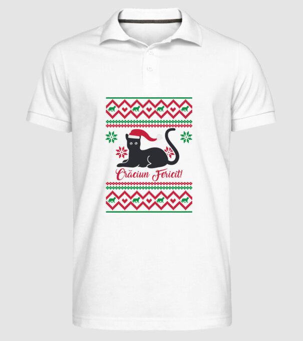 crăciun fericit model alb pe tricou