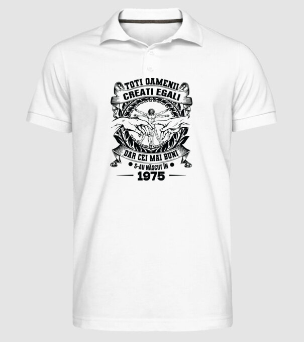 Da Vinci 50 1975 model alb pe tricou