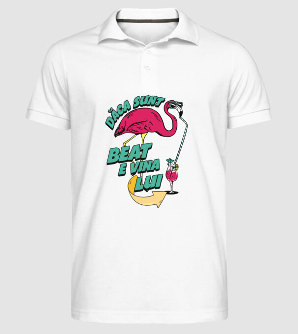 dacă sunt beat, e vina lui model alb pe tricou