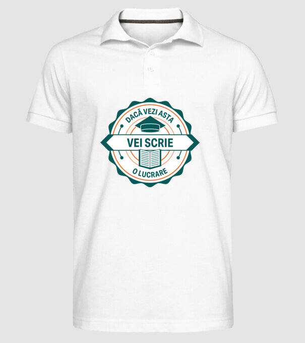 Dacă vezi asta, vei scrie o lucrare model alb pe tricou