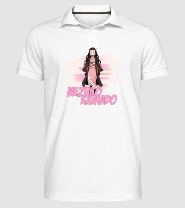 Demon Slayer Nezuko model alb pe tricou