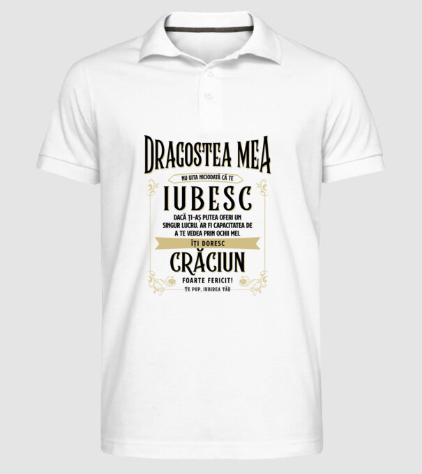 Dragostea mea model alb pe tricou
