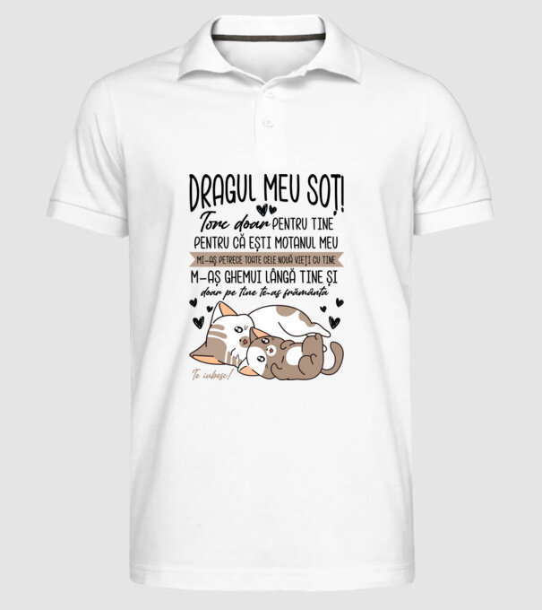 Dragul meu soț! torc doar pentru tine model alb pe tricou