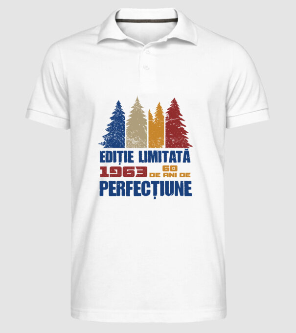 Ediție limitată 1963 - 60 de ani de perfecțiune model alb pe tricou