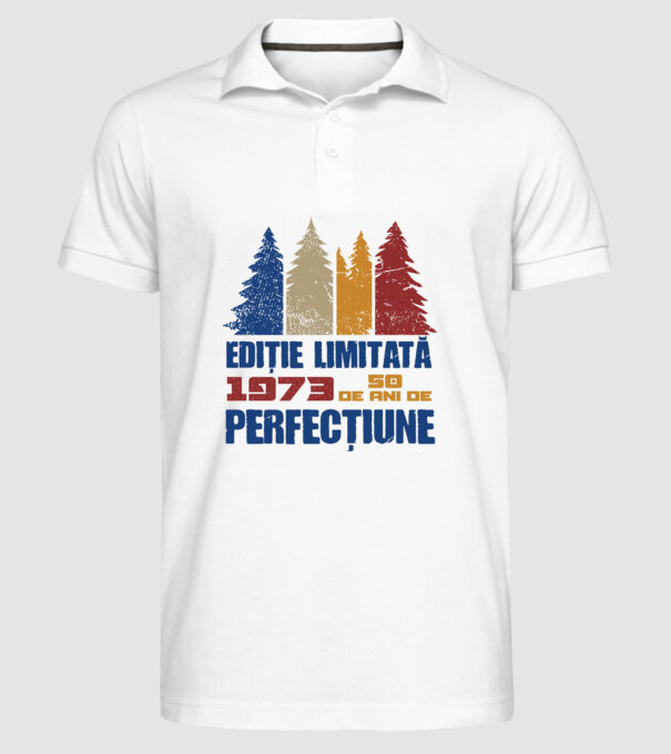 Ediție limitată 1973 - 50 de ani de perfecțiune model alb pe tricou