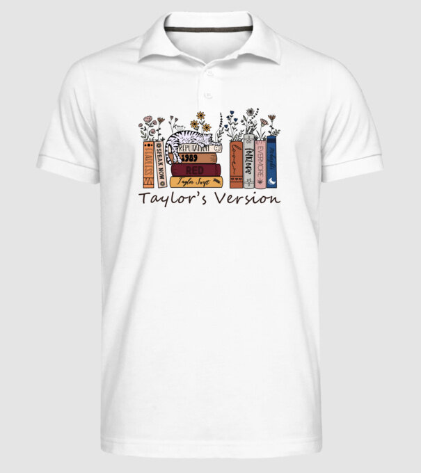 Eras tour books color cat model alb pe tricou