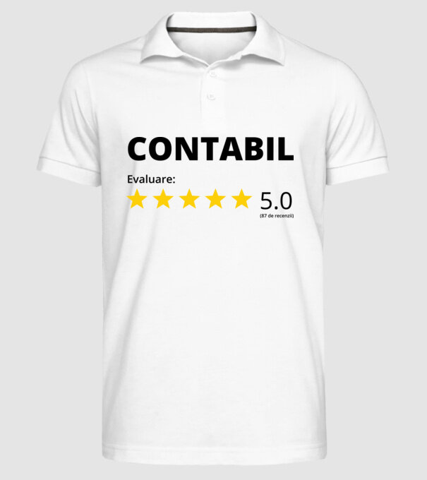 Evaluare - CONTABIL model alb pe tricou