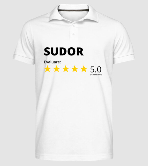 Evaluare - SUDOR model alb pe tricou