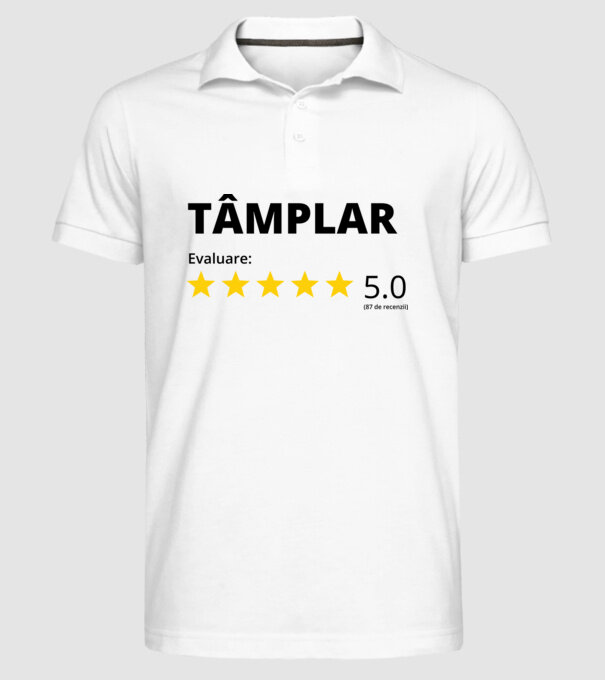 Evaluare - TÂMPLAR model alb pe tricou