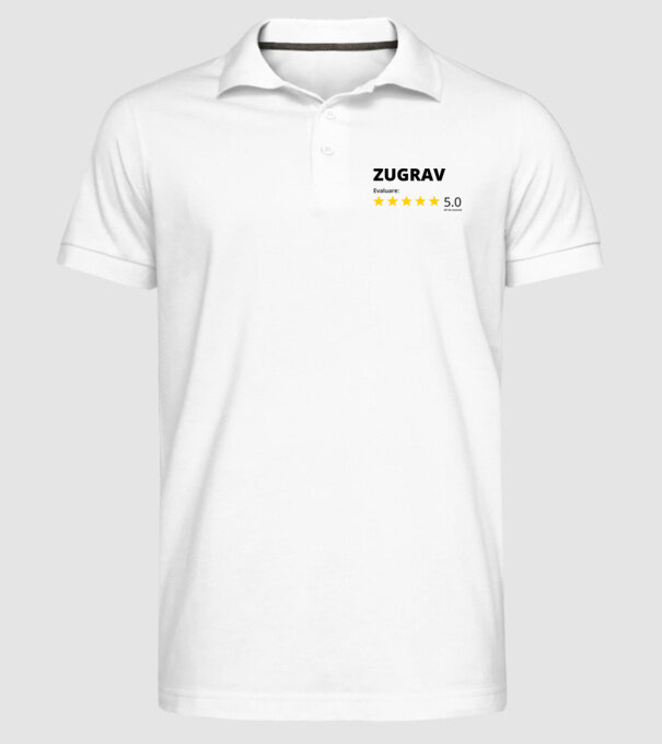 Evaluare - ZUGRAV model alb pe tricou