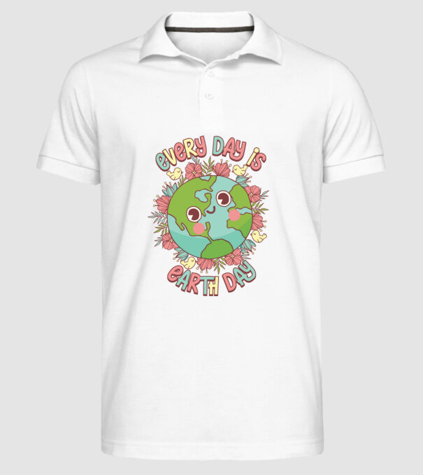 Every day is earth day cute model alb pe tricou