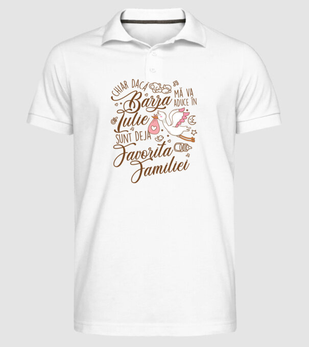 Favorita familiei IULIE model alb pe tricou