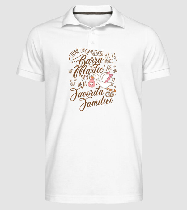 Favorita familiei MARTIE model alb pe tricou
