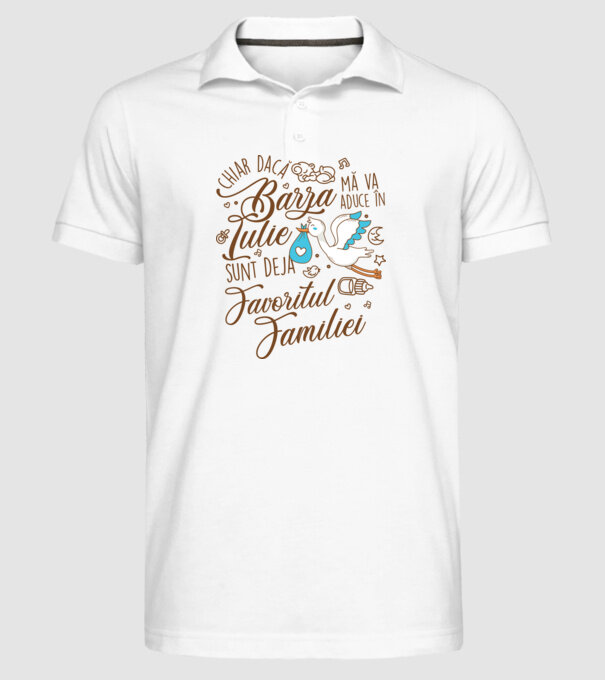 Favoritul familiei IULIE model alb pe tricou