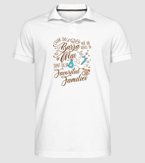 Favoritul familiei MAI model alb pe tricou