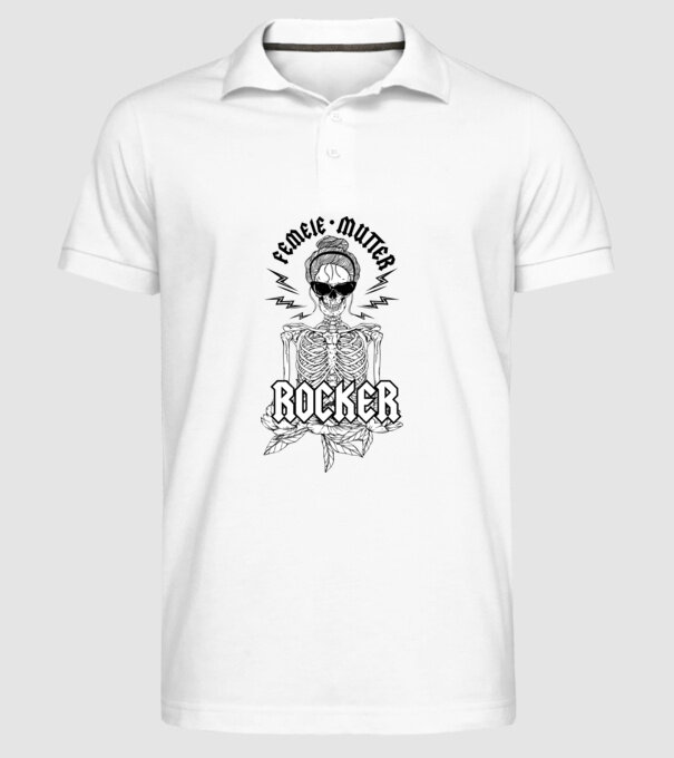 femeie - mutter - rocker model alb pe tricou