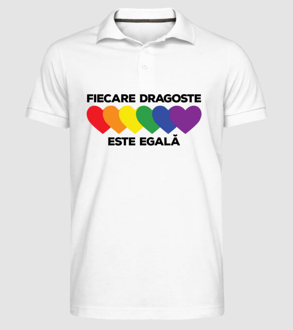 Fiecare dragoste este egală model alb pe tricou