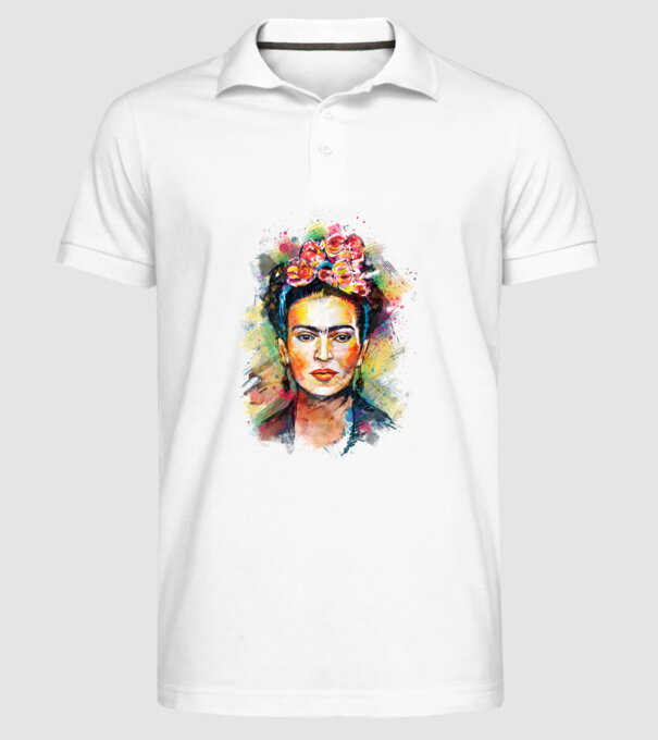 Frida Kahlo model alb pe tricou