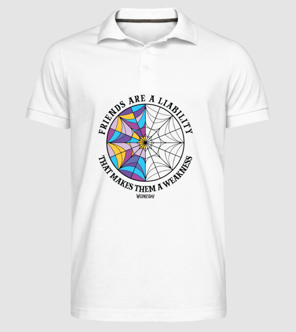Friends are liability model alb pe tricou