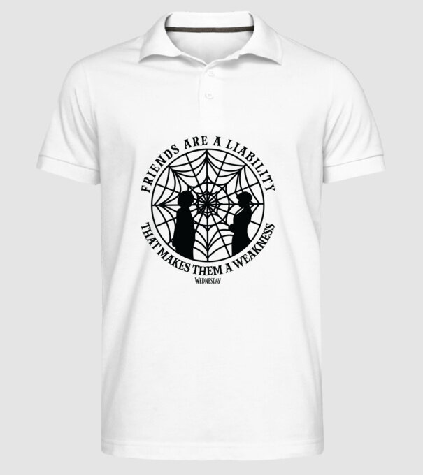 Friends are liability model alb pe tricou