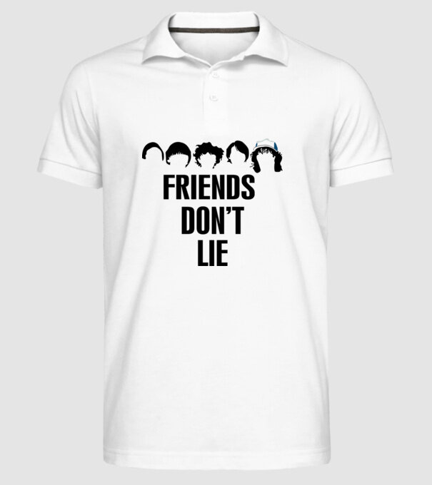 friends dont lie stranger things model alb pe tricou