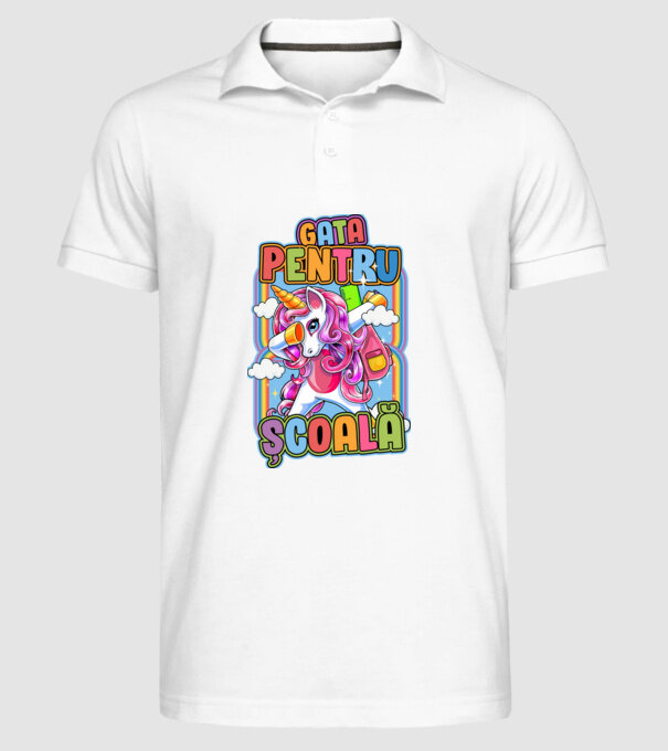 Gata pentru școală D1947707 model alb pe tricou