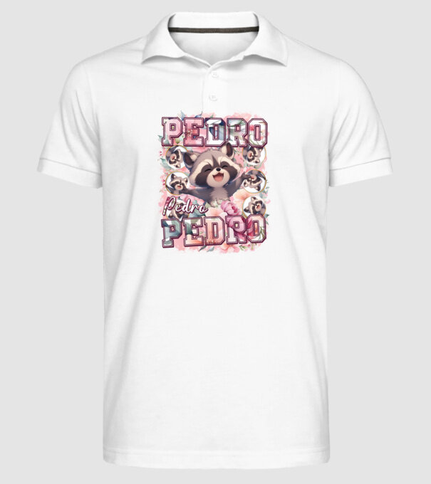 Girly Pedro model alb pe tricou