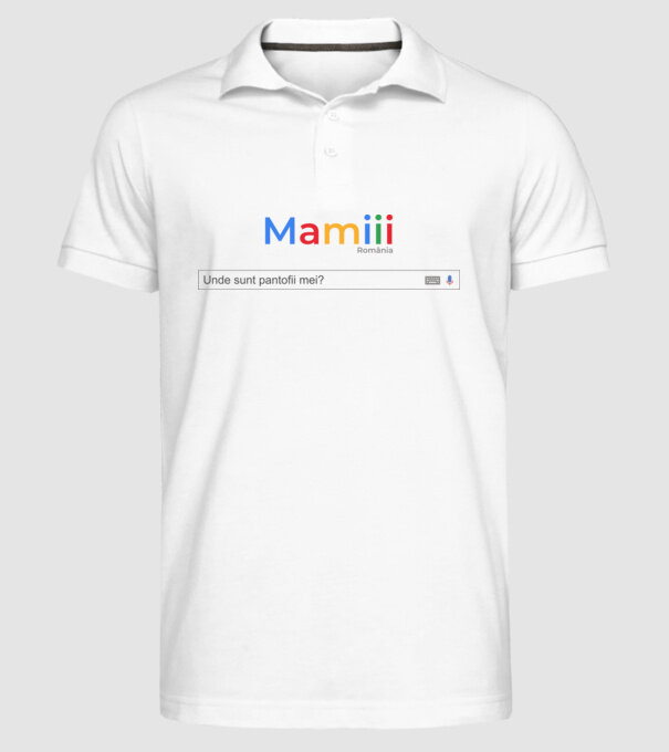 Mamiiii - Unde sunt pantofii mei? model alb pe tricou