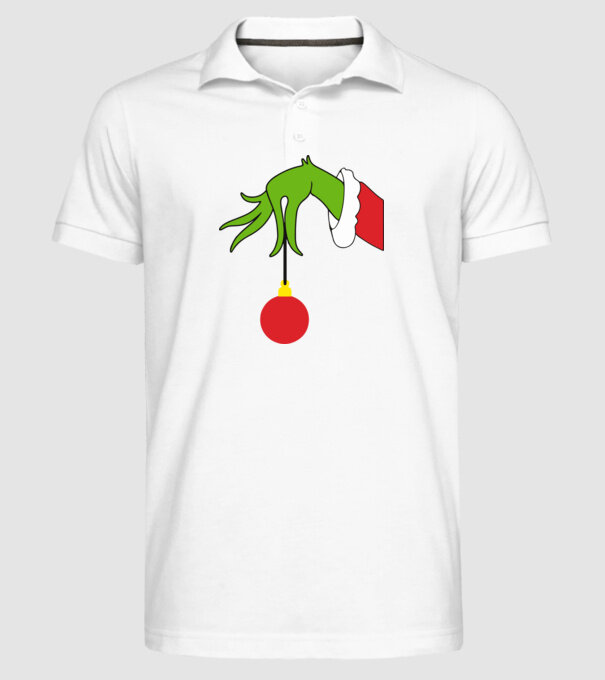 Grinch hand model alb pe tricou