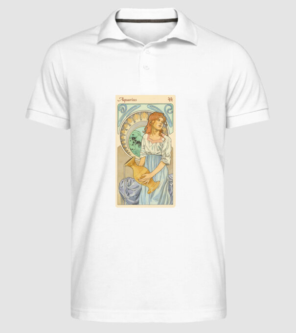 Horoscop Tarot VARSATOR model alb pe tricou
