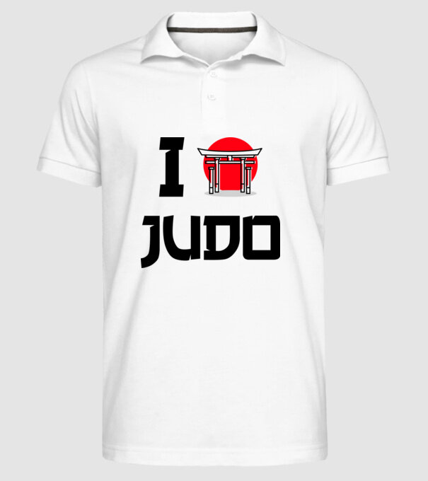 I love Judo model alb pe tricou