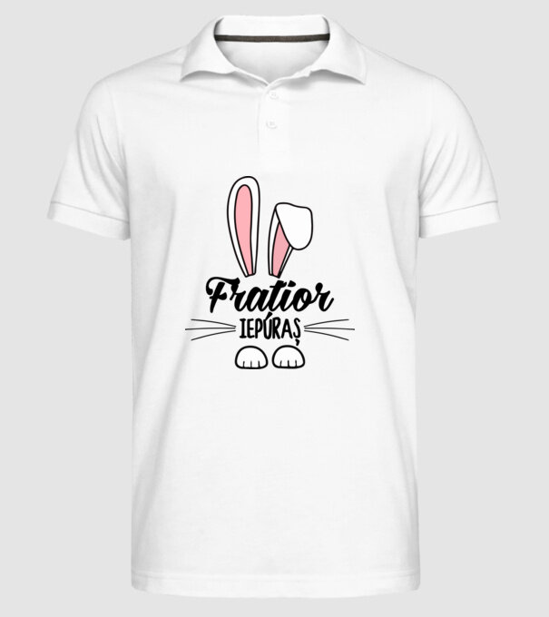 iepuraș frățior model alb pe tricou