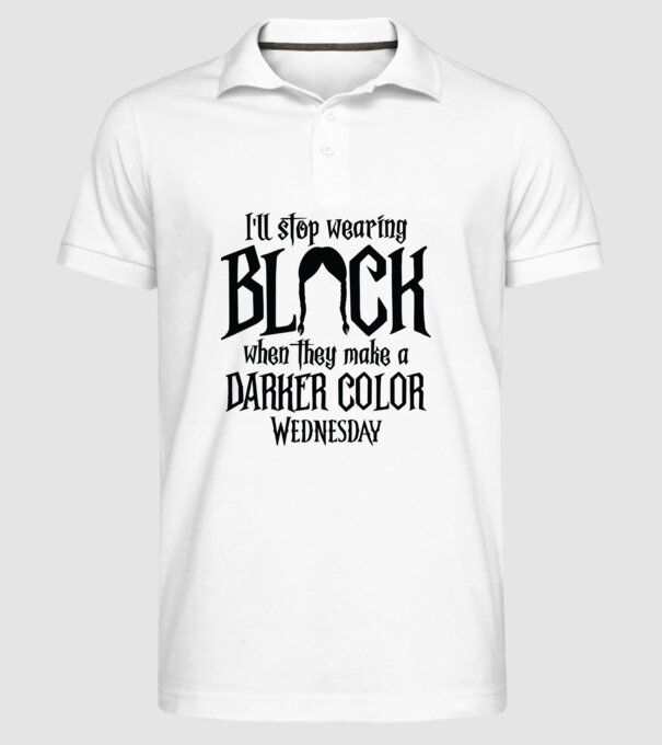  ill stop wearing black model alb pe tricou